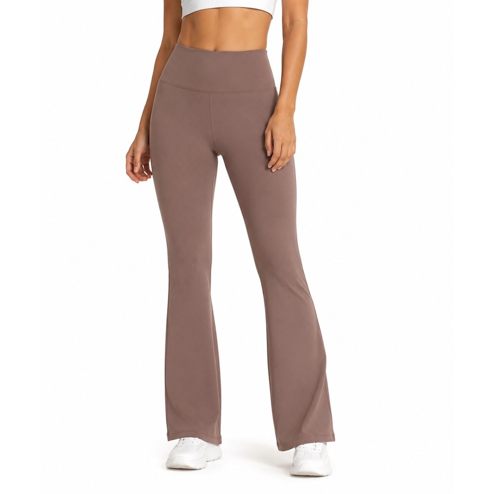 Halara Brown Flare Leg High Waisted Stretch Pants Tall XL Lounge Athleisure NEW